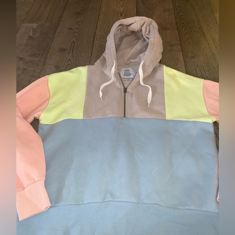 EUC Urban Outfitters color block hoodie size XS